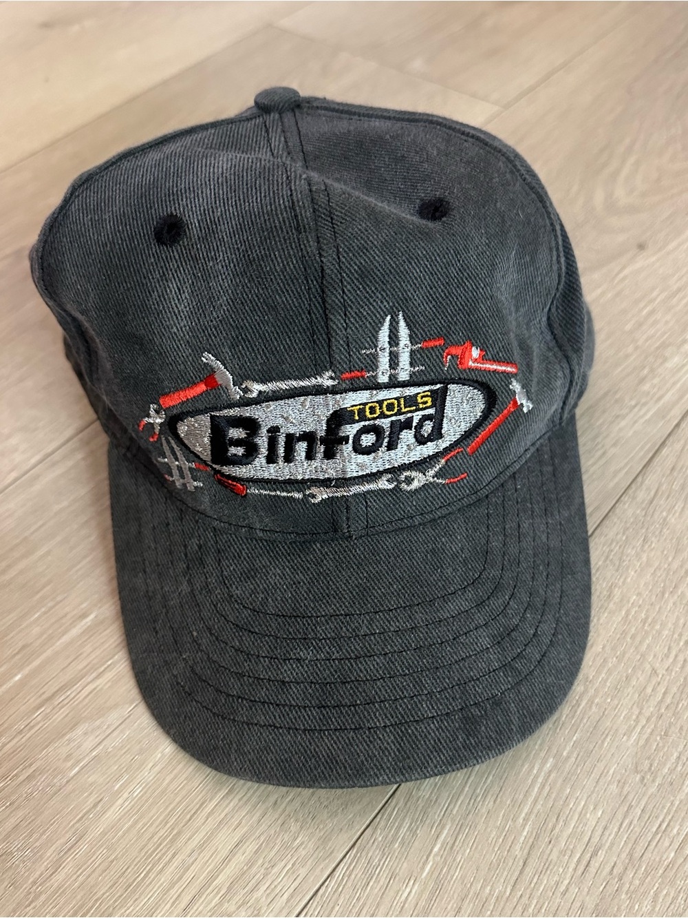 Vintage 90s Binford Tools Home Improvement Embroidered Adjustable Hat USA made